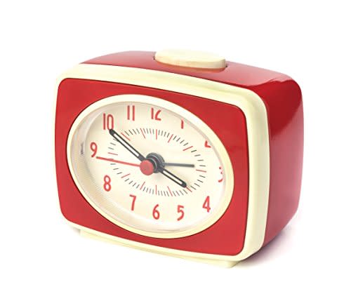 Kikkerland AC14-RD Classic Alarm Clock, Red