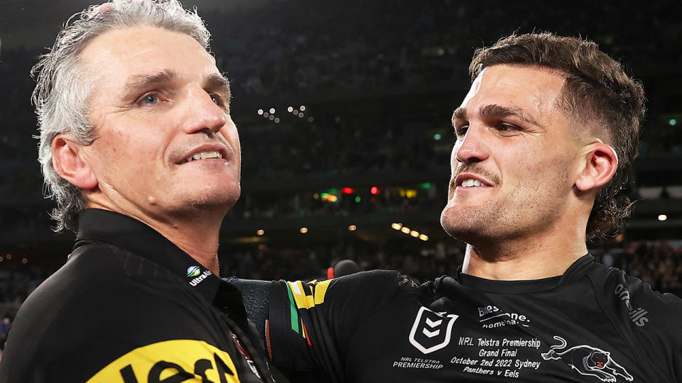 Ivan and Nathan Cleary, pictured here after Penrith's grand final victory over Parramatta.