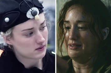 Ashley Johnson playing Ellie in the video game vs playing Anna in The Last of Us show