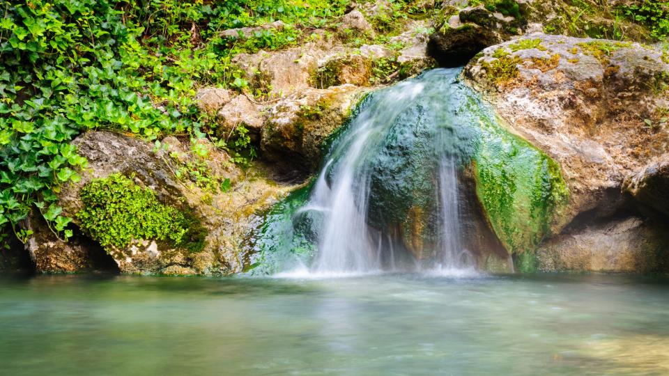 A waterfall in Hot Springs National park, Arkansas