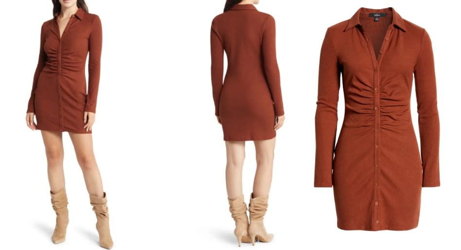 Lulus A Little Prep Long Sleeve Button-Up Shirtdress - Nordstrom, $31 (originally $68)