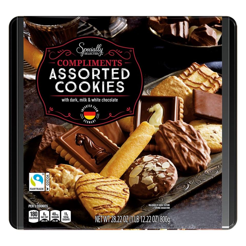 box of assorted cookies from aldi