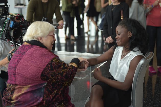 Elaine DePrince, left, with daughter Michaela DePrince in 2017.