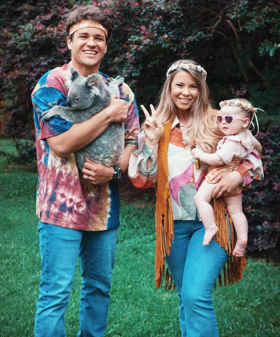 Bindi Irwin and Chandler Powell Mark Daughter Grace's First Halloween with Matching Hippie Costumes