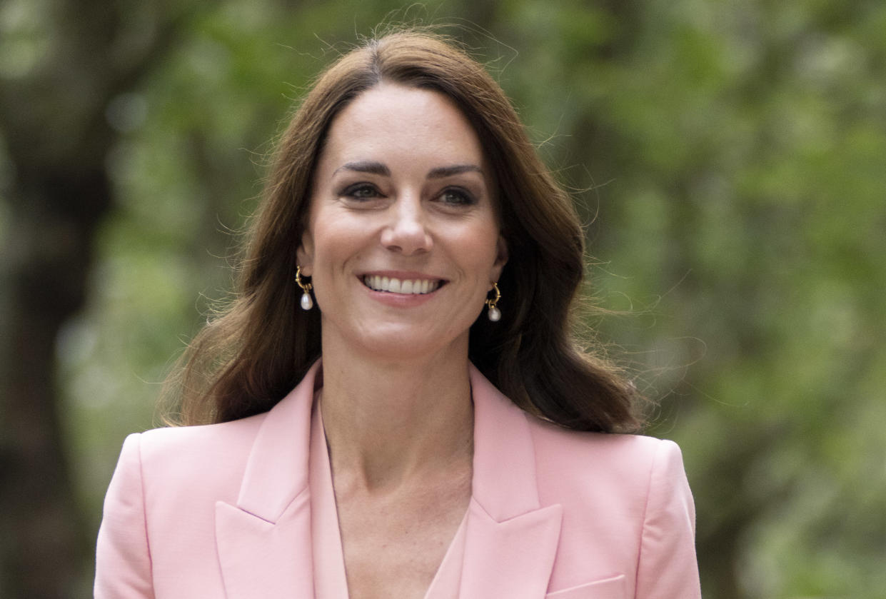 Kate Middleton Catherine, Princess of Wales, Patron of the Foundling Museum visits the museum to meet those with experience of the care system on May 25, 2023 in London, England. The Princess of Wales is carrying out engagements in London to highlight the effects of nurturing relationships in early childhood. (Photo by Mark Cuthbert/UK Press via Getty Images)