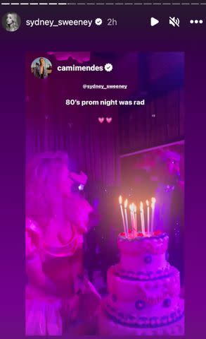 <p>Sydney Sweeney/Instagram</p> Sydney Sweeney gets ready to blow out the candles on her birthday cake.