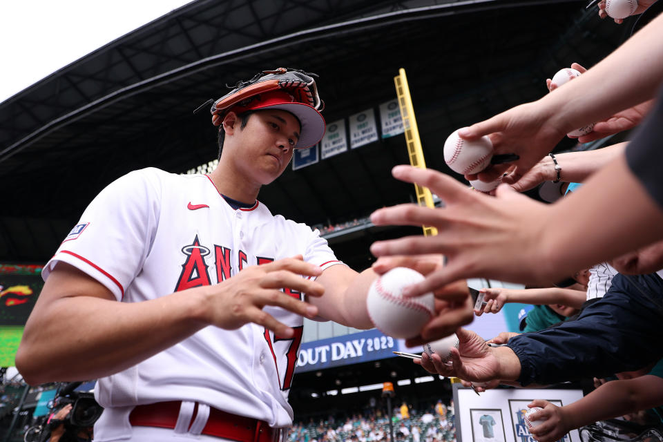 大谷翔平爭奪戰會在季中被攔截，還是發生在季後的自由市場？(Photo by Steph Chambers/Getty Images)