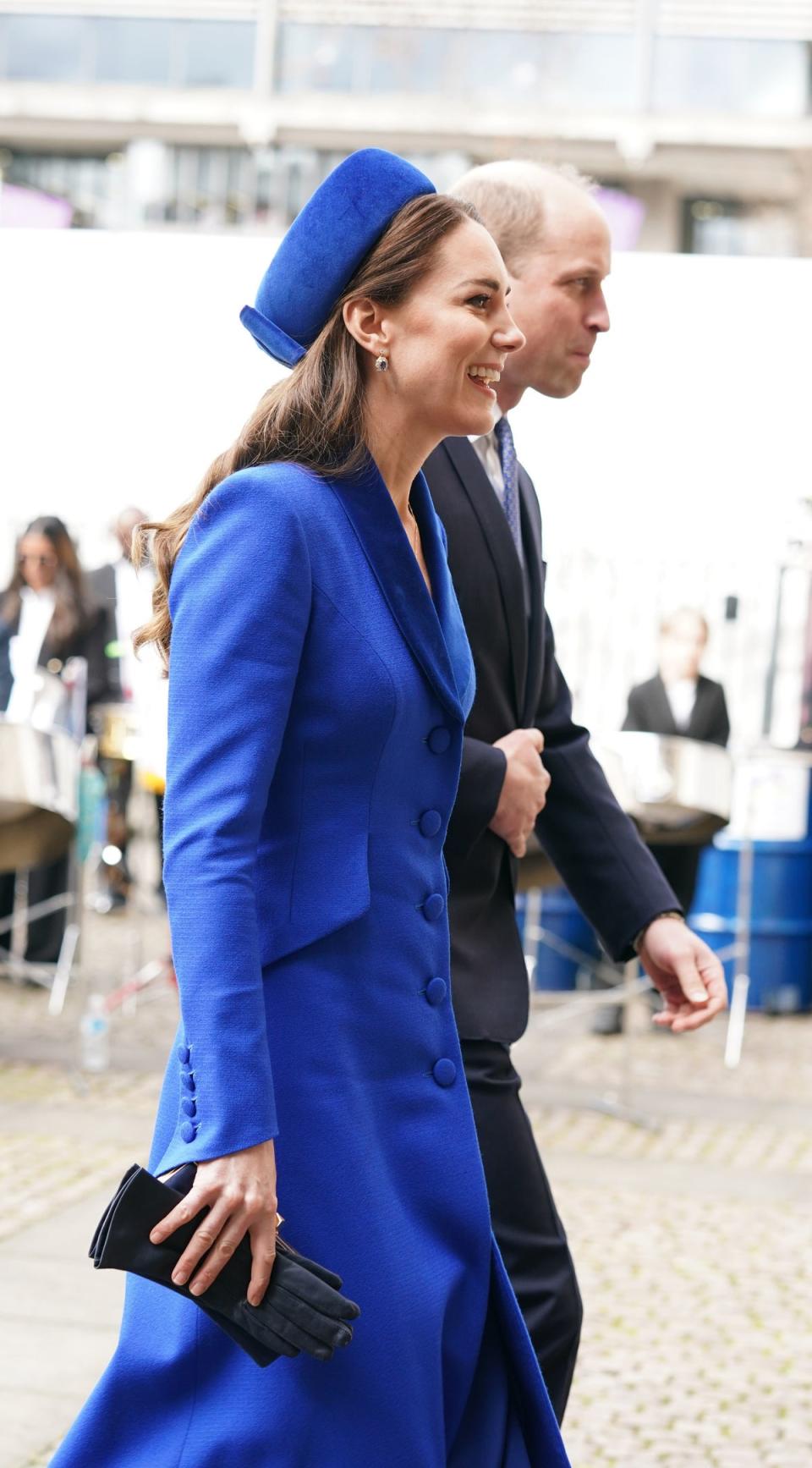 The Duke and Duchess of Cambridge arriving at the Commonwealth Service at Westminster Abbey (PA)