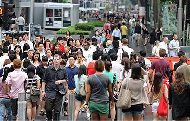 People walking along Orchard Road in Singapore. (AFP file photo)