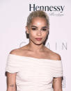 <p>Kravitz looked like a modern-day <em>Rosemary’s Baby</em> star with her tousled platinum pixie cut, dark brows, and rosy pink lipstick at the BAMcinemaFest 2017 opening night premiere of <em>Gemini</em> in New York City. (Photo: Ilya S. Savenok/Getty Images) </p>