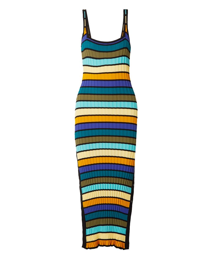 Solid & Striped Knit Tank Dress Multi Stripe