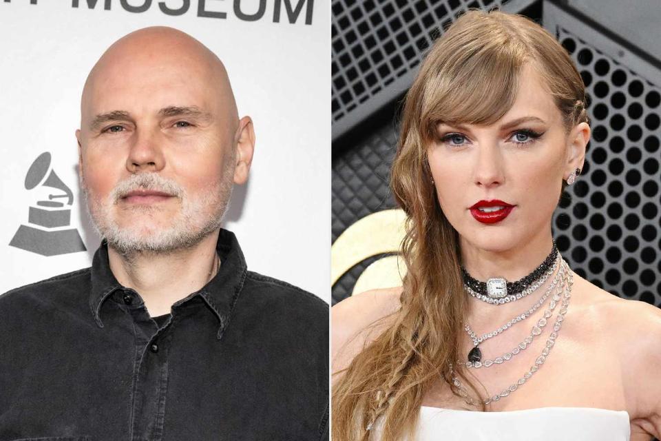 <p>Timothy Norris/Getty; Gilbert Flores/Billboard via Getty</p> (L-R) Billy Corgan, Taylor Swift