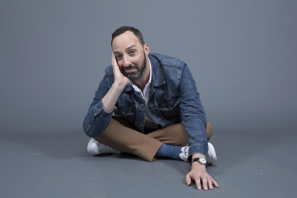 Tony Hale poses at the Disney + launch event promoting "Forky Asks A Question" at the London West Hollywood hotel on Saturday, Oct. 19, 2019 in West Hollywood, Calif. (Photo by Mark Von Holden/Invision/AP)