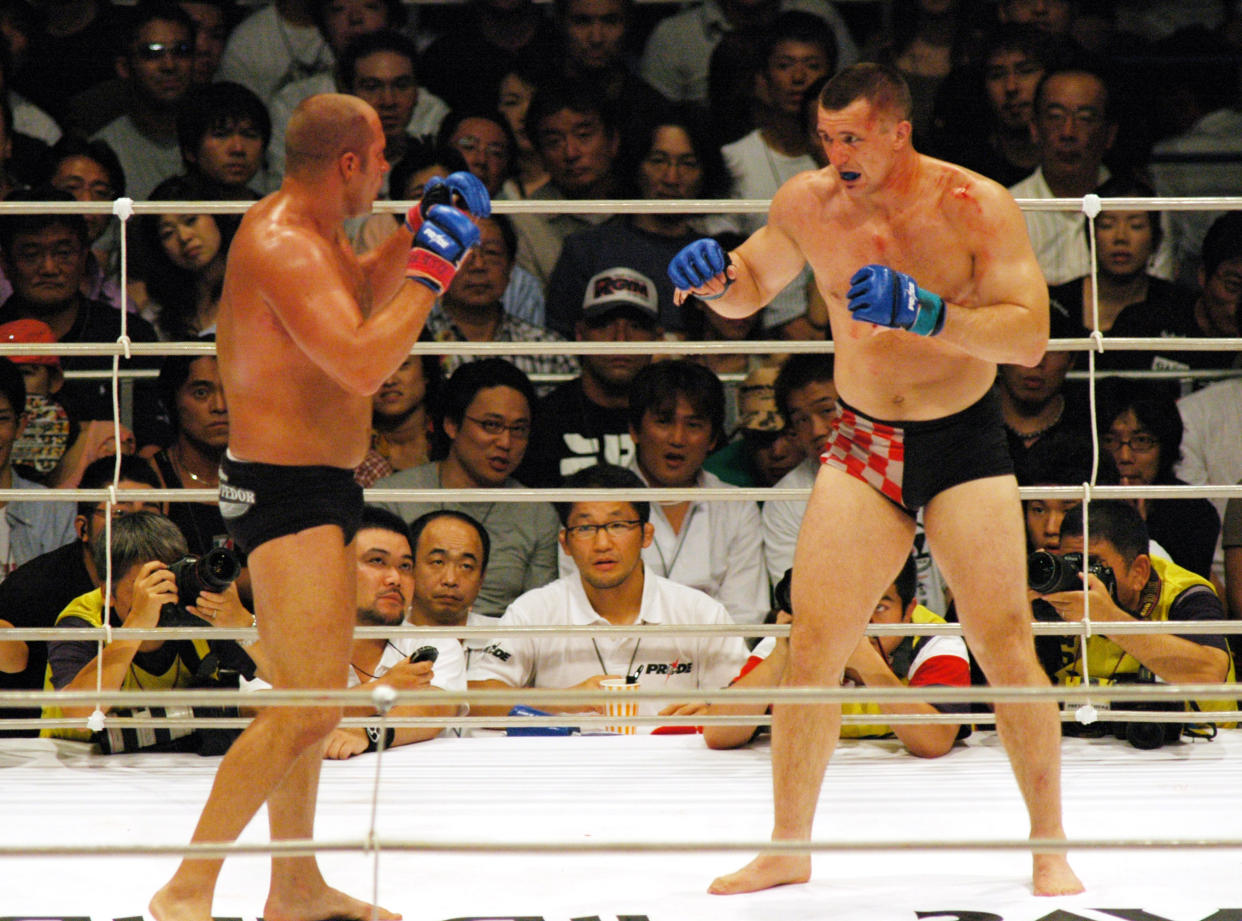 PRIDE Heavy Weight Title Match, Emelianenko Fedor VS Mirko Crocop (Photo by Tomokazu Tazawa/Getty Images)