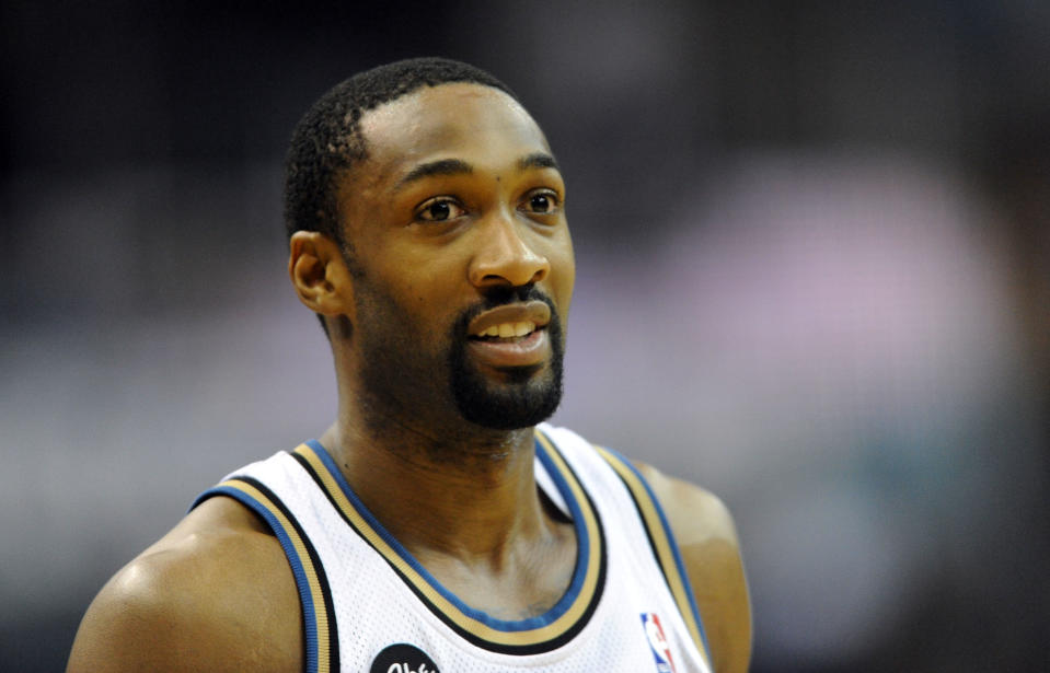 December 22, 2009; Washington, DC, USA; Washington Wizards guard Gilbert Arenas (0) during the game against the Philadelphia 76ers at Verizon Center.