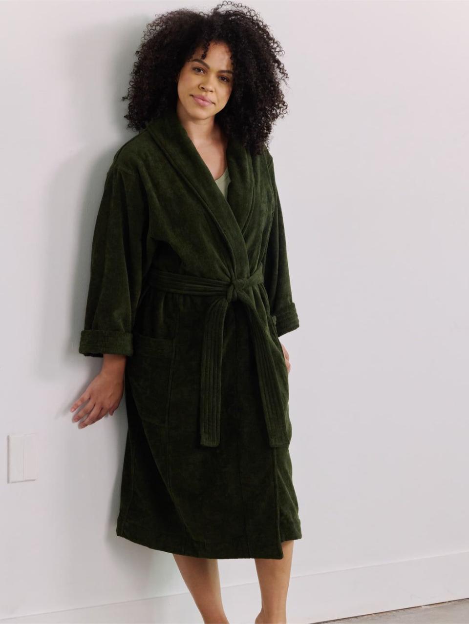 13) Organic French Terry Robe