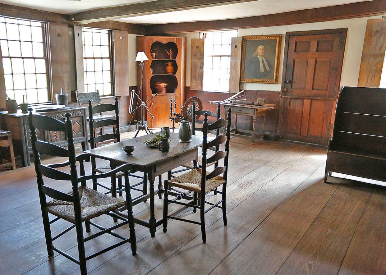 The original kitchen at the Dorothy Quincy Homestead in Quincy on Thursday, April 21, 2022.