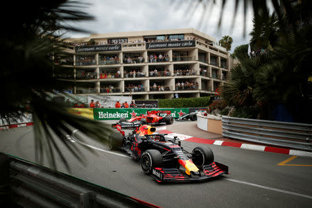 Formula One F1 - Monaco Grand Prix - Circuit de Monaco, Monte Carlo, Monaco - May 26, 2019 Red Bull's Max Verstappen in action during the race REUTERS/Benoit Tessier