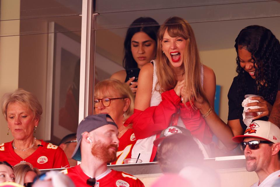 Taylor Swift at the Kansas City Chiefs vs. Chicago Bears game at Arrowhead Stadium in Kansas City, MO on September 24, 2023