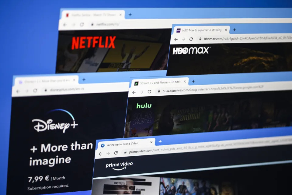 Disney Plus, Netflix, Hulu, Amazon Prime, HBO Max. (Getty Creative)