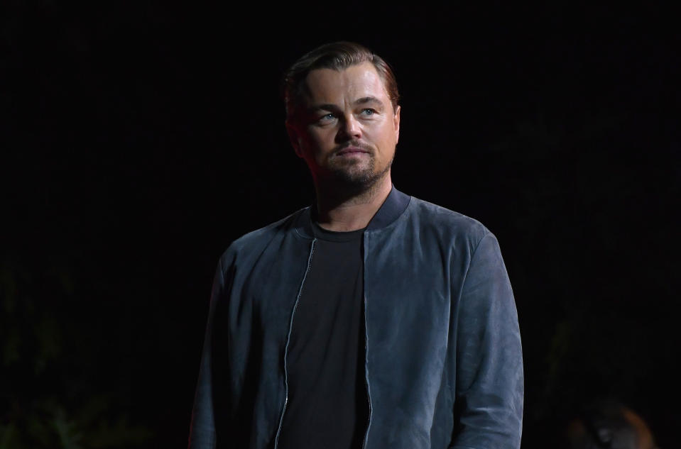 US actor Leonardo DiCaprio speaks onstage at the 2019 Global Citizen Festival: Power The Movement in Central Park in New York on September 28, 2019. (Photo by Angela Weiss / AFP)        (Photo credit should read ANGELA WEISS/AFP/Getty Images)