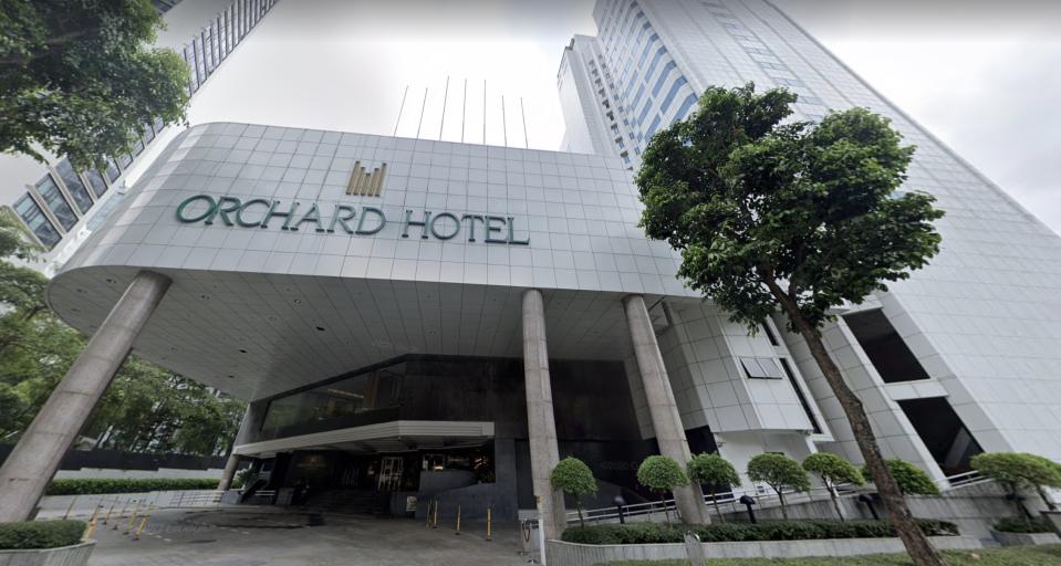 Orchard Hotel Singapore was ordered to suspend room bookings for 30 days for breaching safe management measures. (PHOTO: Screenshot/Google Maps)