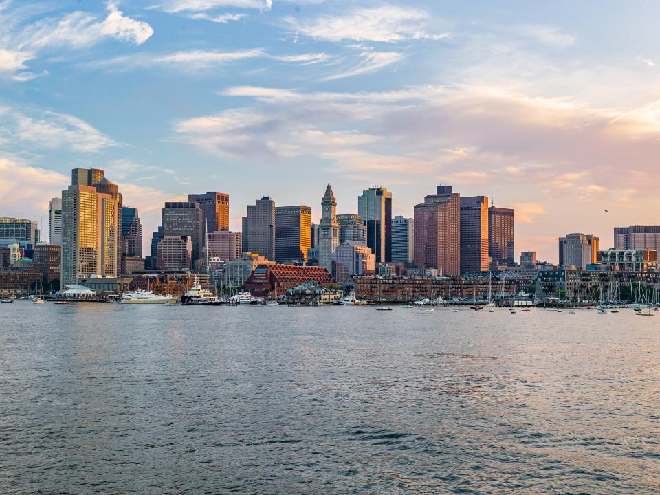 Skyline of Boston, Massachusetts.