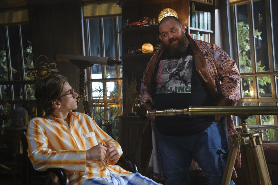 Nick Frost as William with Sebastian Croft as Archie.