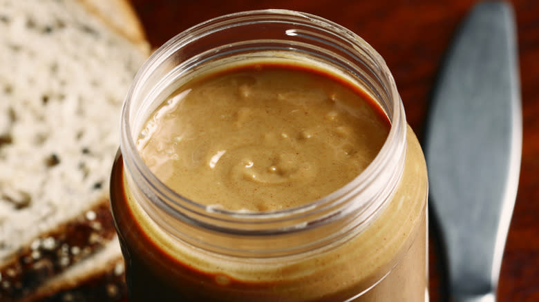 Peanut butter in a jar