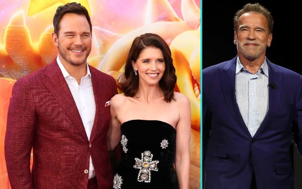 Chris Pratt and Katherine Schwarzenegger, Arnold Schwarzenegger