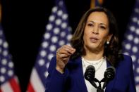 Democratic presidential candidate Biden and vice presidential candidate Harris hold first joint campaign appearance as a ticket in Wilmington, Delaware