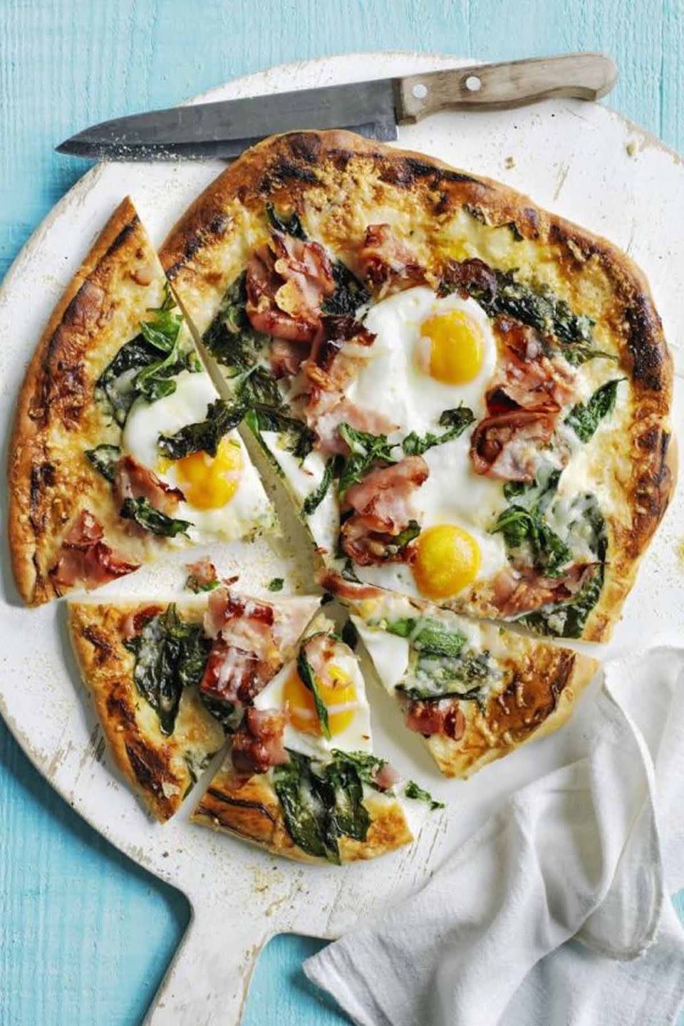 breakfast in bed sunny side up pizza