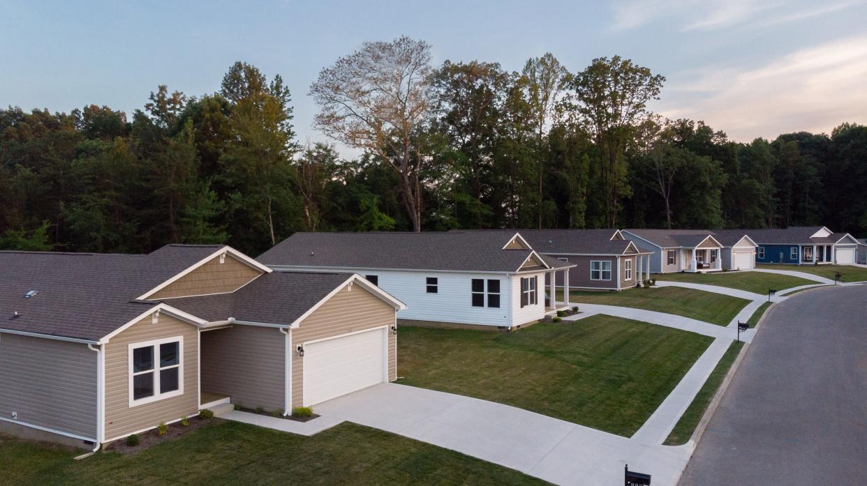 A neighborhood in Knoxville, TN where site-built, manufactured homes were placed and built by a developer.