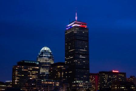 Prudential building on 4th of July