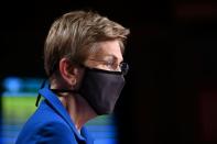 U.S. Senator Warren participates in a news conference at the U.S. Capitol in Washington