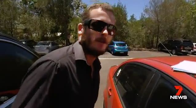 Christopher James David Summers told 7 News he did not regret his video going viral. Photo: 7 News Sunshine Coast