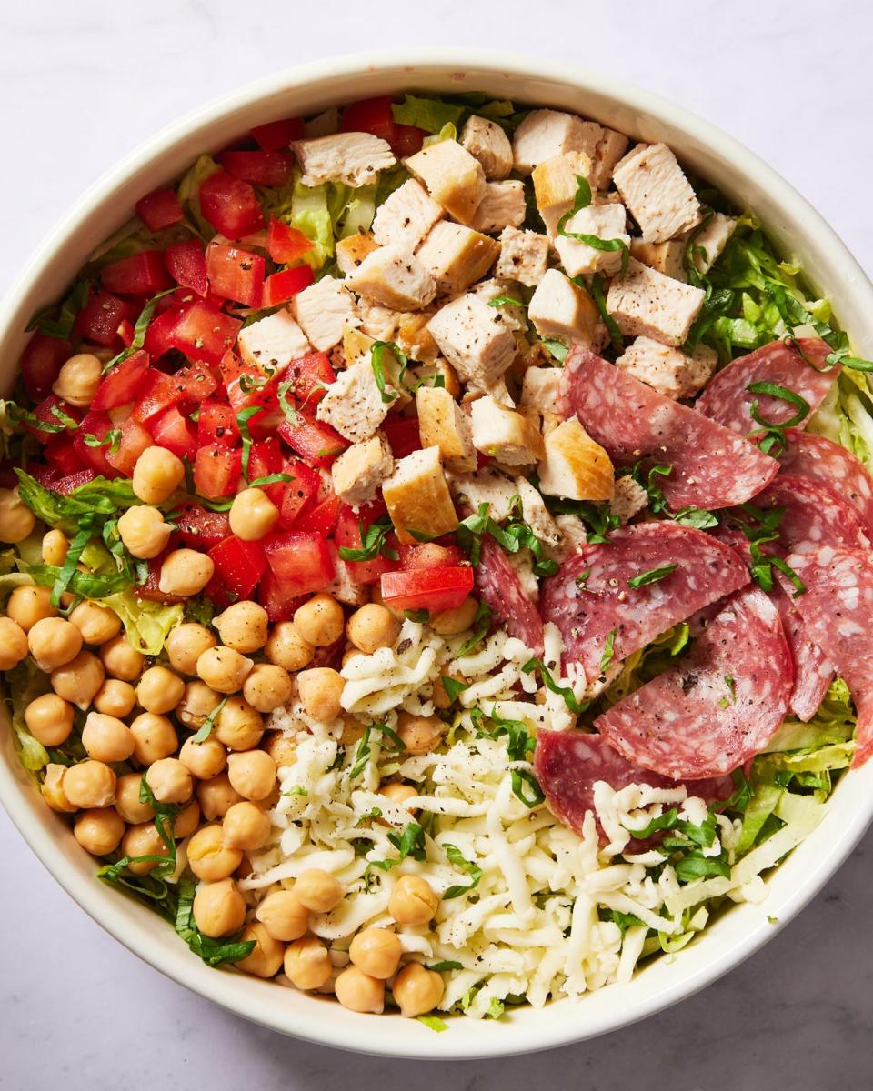 california pizza kitchen italian chopped salad in a bowl