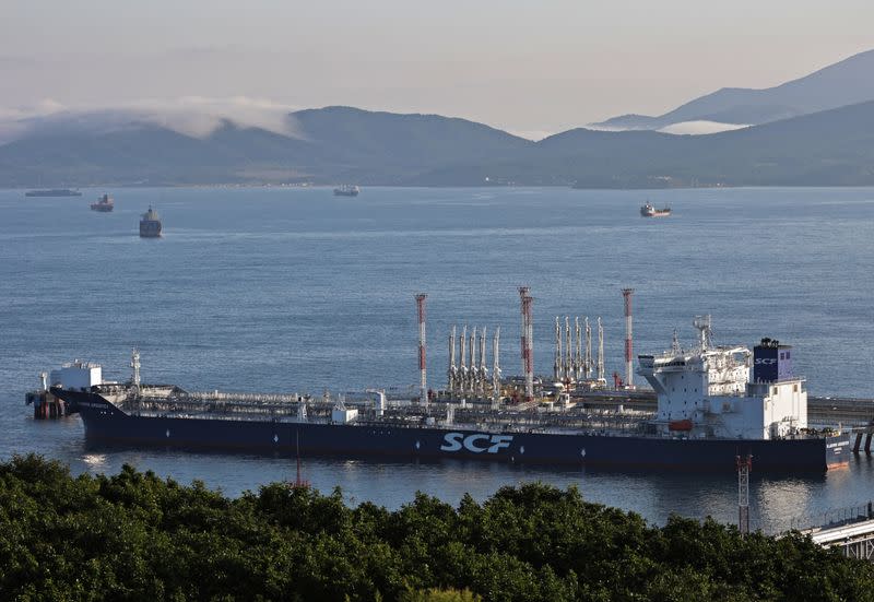 FILE PHOTO: A view shows oil terminal Kozmino near Nakhodka