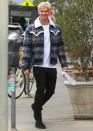 <p>A newly blond Patrick Schwarzenegger steps out in Brentwood, California, on Dec. 22.</p>