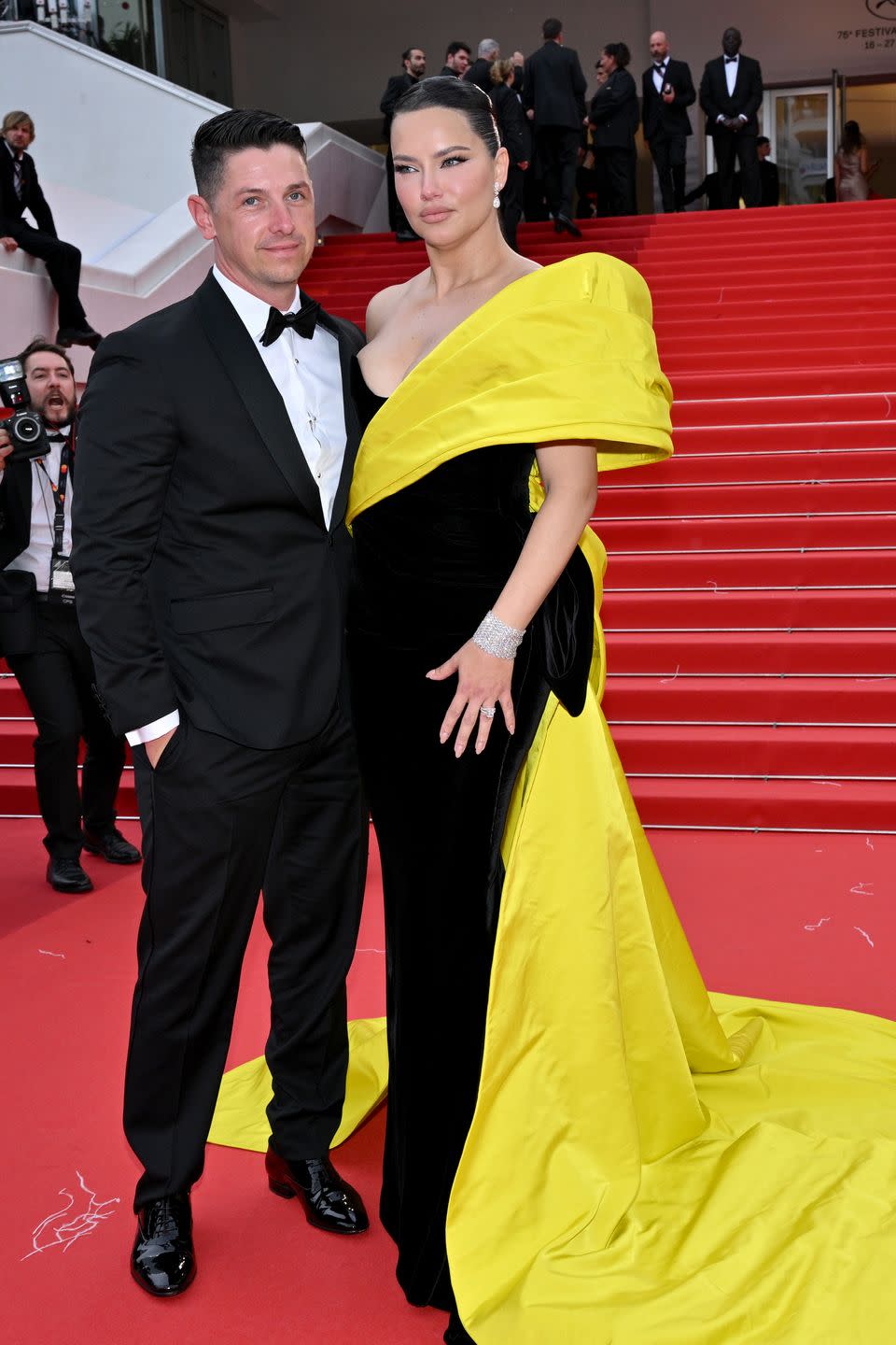 Adriana Lima and Andre Lemmers at the 'Indiana Jones And The Dial Of Destiny' premiere