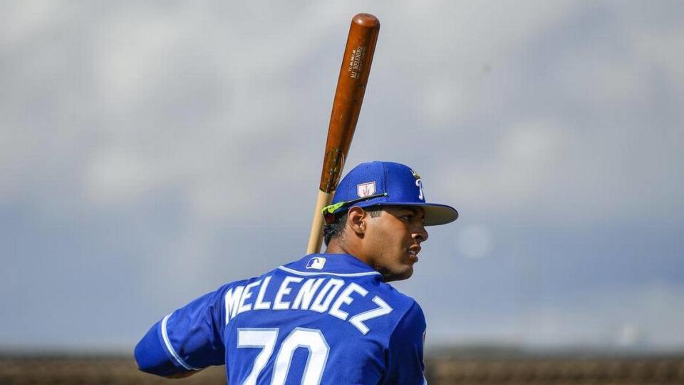 Kansas City Royals MJ Melendez on Sunday, February 17, 2019 in Surprise, AZ.