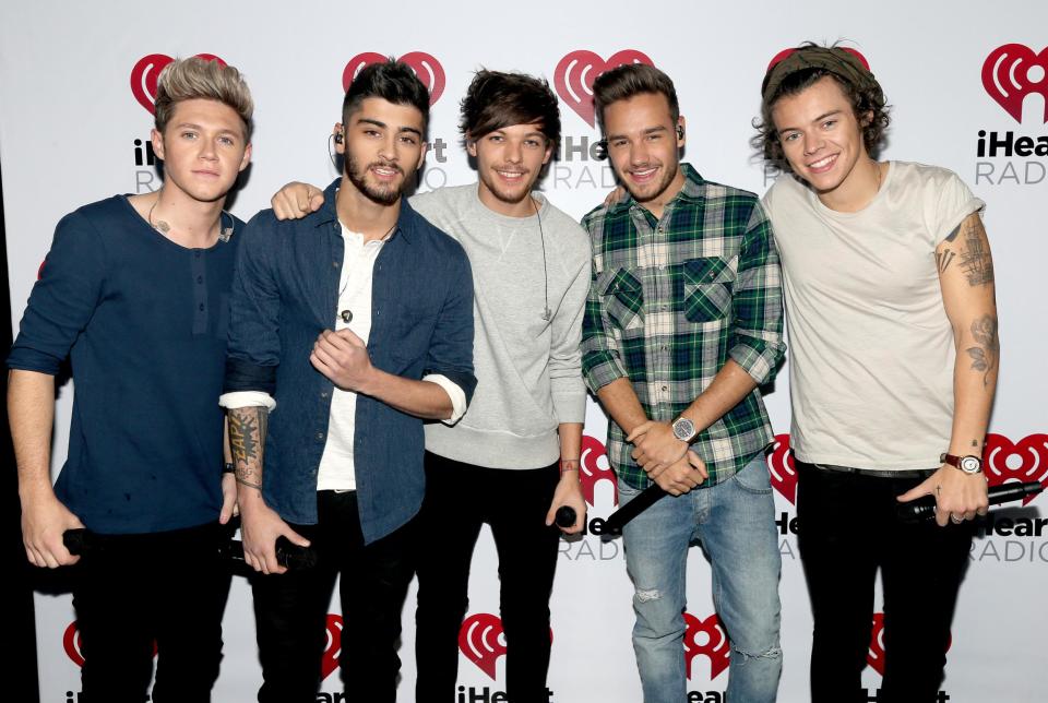 Boy band days: Harry Styles pictures with the rest of One Direction (Getty Images)