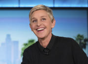 FILE - In this Oct. 13, 2016, file photo, Ellen DeGeneres appears during a commercial break at a taping of "The Ellen Show" in Burbank, Calif. A state legislator wants an audit of the California Lottery to look into a whistleblower complaint about more than $212,000 worth of scratchers tickets that were given to the DeGeneres' TV show for audience gifts. The Los Angeles Times reports, Friday, Feb. 7, 2020, the lottery viewed the contribution as a publicity boon but the complaint filed by some lottery employees contends the giveaway was a "misuse of funds." (AP Photo/Andrew Harnik, File)