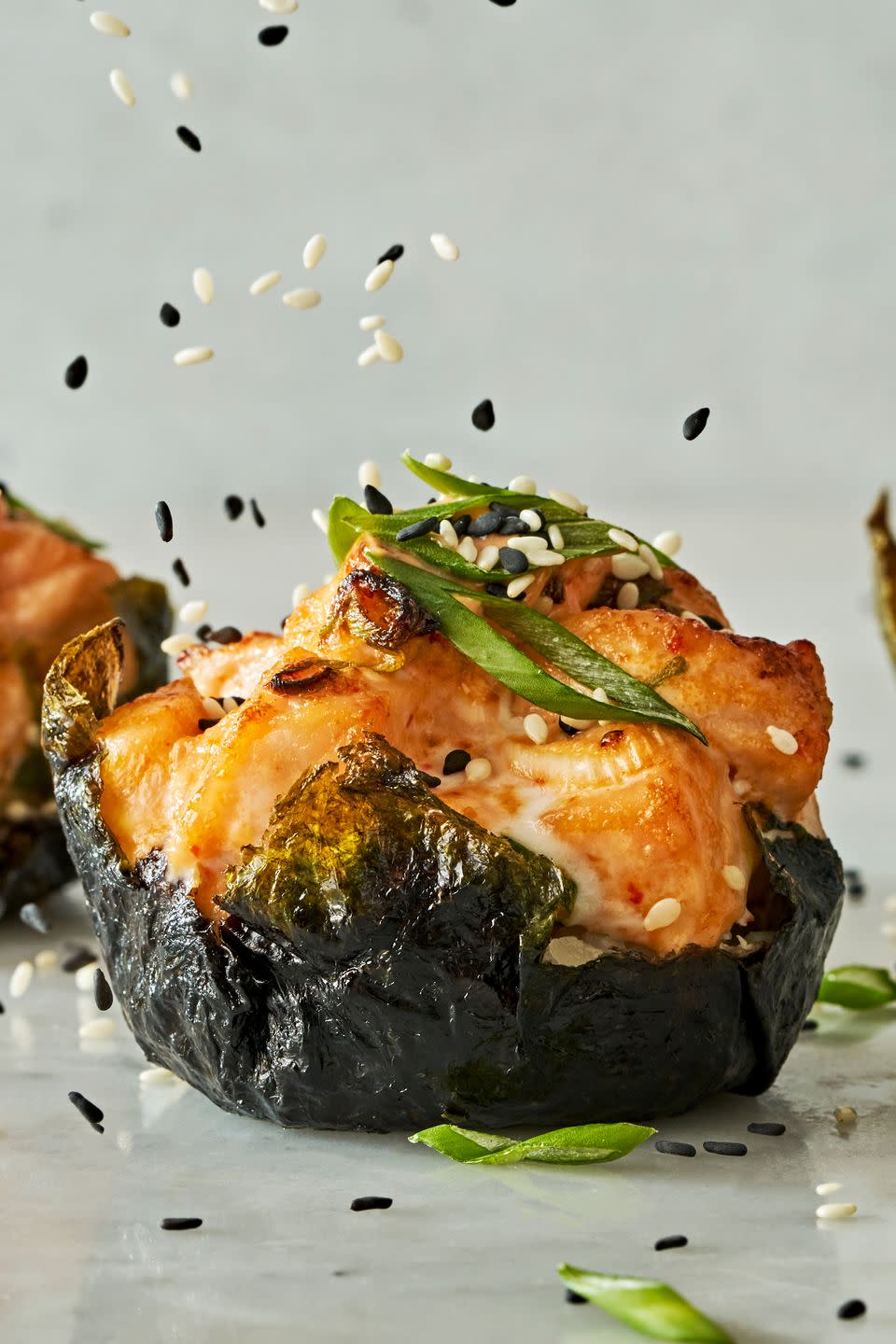 Baked Salmon Sushi Cups