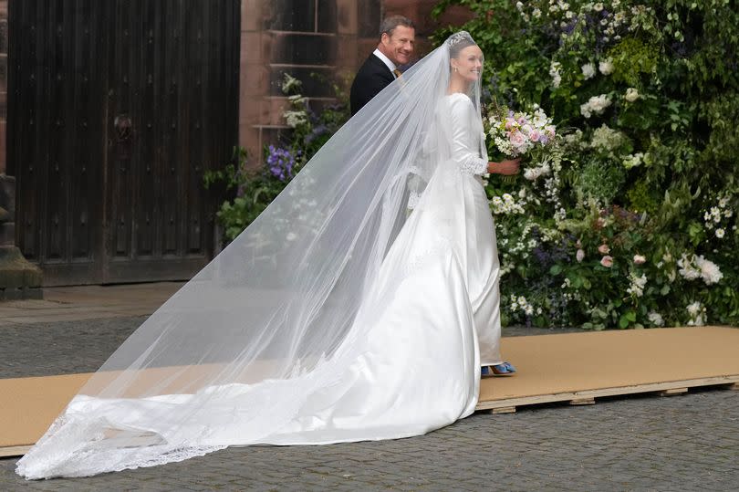 Olivia Henson in her wedding dress