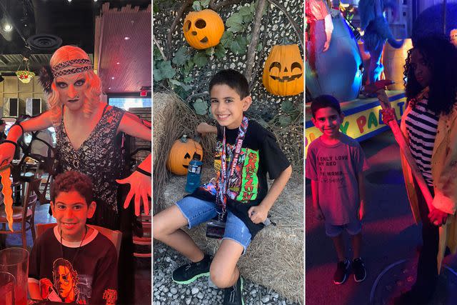 <p>Courtesy of Jessica Correa</p> Jessica Correa's son Michael at Universal Orlando Resort's Halloween Horror Nights