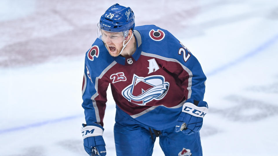 Nathan MacKinnon has been unstoppable for the Colorado Avalanche. (Dustin Bradford/Icon Sportswire via Getty Images)