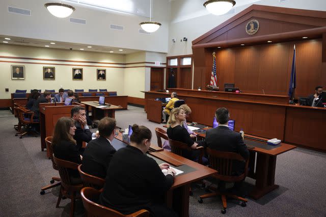 EVELYN HOCKSTEIN/POOL/AFP via Getty Amber Heard in the Virginia courtroom on June 1, 2022, for the verdict.