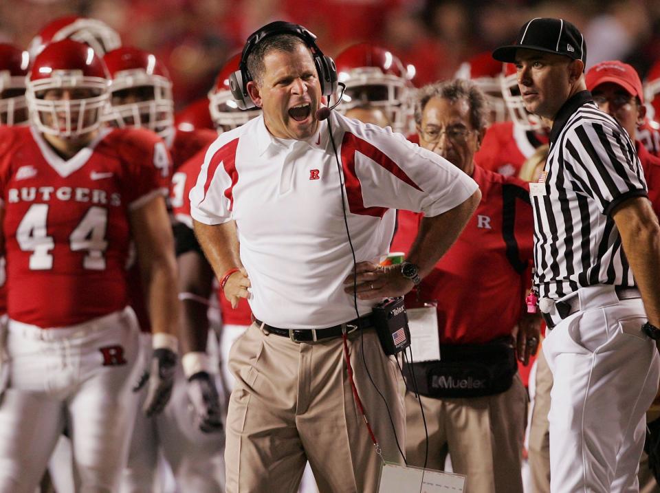 Ex-Rutgers and Tampa Bay Buccaneers head coach Greg Schiano. In 11 years at Rutgers, he built a devastated program into a consistent winner, with at least eight wins in five of his final six years. He was a serious U-M candidate before Rich Rodriguez was hired but withdrew his name.