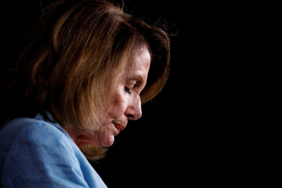 House Minority Leader Nancy Pelosi (D-Calif.) speaks about the recent attack on the Republican congressional baseball team during her weekly press conference on Capitol Hill on June 15, 2017.